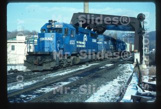 Slide Cr Conrail Sd40 - 2 6523 & 2 Action In 1988