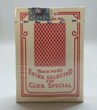 Vintage Red Bee Playing Cards N.  Y.  Consolidated Card Co 1cent Tax Stamp