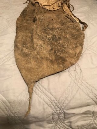 Buckskin Bag Old Navajo Medicine Man Pack Museum Quality Very Old