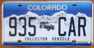Colorado License Plate Number Car Tag Collector Vehicle - $2.  99 Start