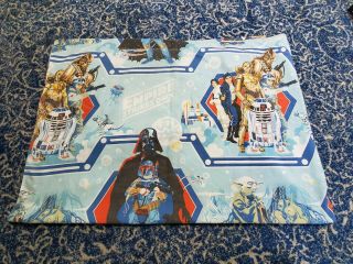 Vintage Star Wars Empire Strikes Back Twin Bed Flat Sheet Craft Hobby