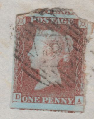 1847 QV COVER WITH A 1d PENNY RED IMPERF STAMP SENT TO EVESHAM 2