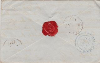 1847 QV COVER WITH A 1d PENNY RED IMPERF STAMP SENT TO EVESHAM 3