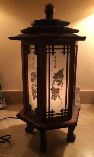 Wood/ Paper Asian Lantern Home Decor