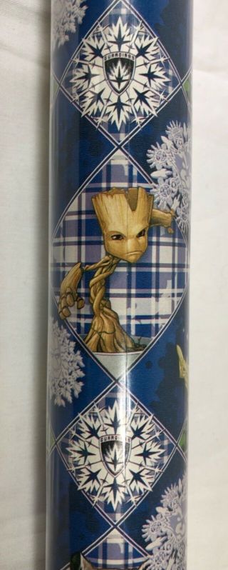 Guardians Of The Galaxy Christmas Gift Wrapping Paper 70 Sq Ft Roll Wrap Groot