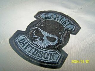Harley Davidson Black Helmet Skull Logo 4 - 1/2 " X 2 - 1/2 " Patch