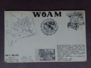 W6am - Don C.  Wallace - Op,  Shack & Map - Qsl