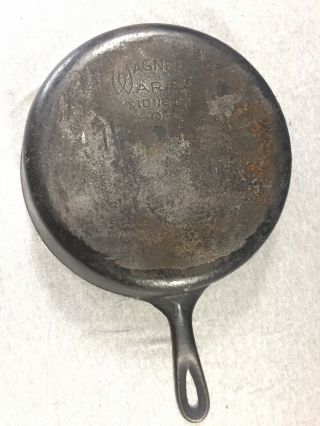Large Vintage Wagner Ware Cast Iron Skillet Pan No 8 - 0 -