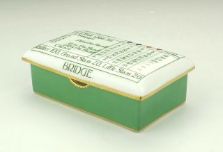 Antique Minton Porcelain - Bridge Playing Cards Themed Box - Unusual 3