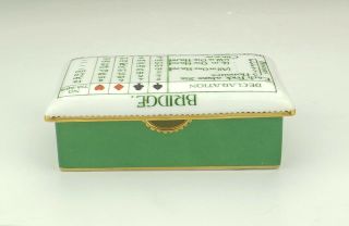 Antique Minton Porcelain - Bridge Playing Cards Themed Box - Unusual 4