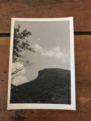 Vintage Old Man Of The Mountain Photo Black & White Nh