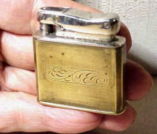 U.  S.  Zone W.  Germany,  Brass Colibri/kreisler Petrol Lighter,  Vtg 1940s W.  Sparks