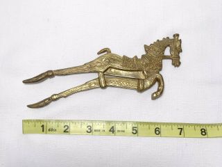 Antique Edwardian Era Early 1900 ' s Brass Arabian Horse Cigar Cutter Desk Tool 2