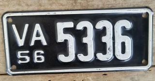 Virginia 1956 Motorcycle License Plate 5336,  Looks,  Ships For