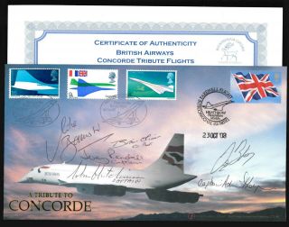 Concorde Cpts Brodie/ Bannister/rendall/hutchinson/thompson Signed Cardiff_ 2/2