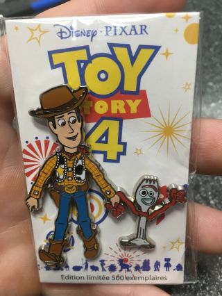 Disney Disneyland Paris Dlrp Toy Story 4 Woody And Forky Pin 2019 Le 500