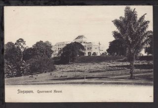 Singapore C1910 Government House Straits Settlement Postcard By Wilson (l754)