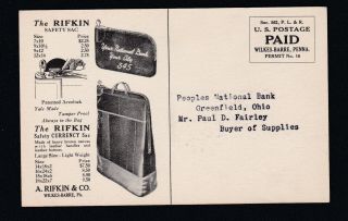 1940s EARL MORAN Hotcha PINUP PIRATE GIRL POSTCARD Rifkin products Wilkes Barre 2