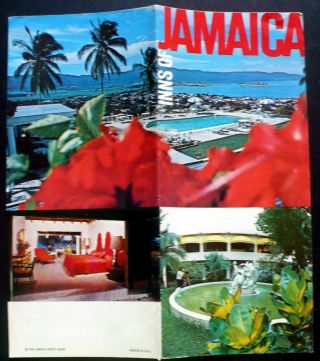 1968 Inns,  Hotels Of Jamaica 20 Page Booklet,  B/w Photos,  Color Map,  Description