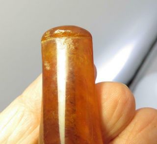 ANTIQUE AMBER CIGAR HOLDER IN FITTED LEATHER BOX 5