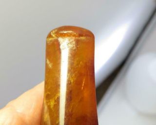 ANTIQUE AMBER CIGAR HOLDER IN FITTED LEATHER BOX 6
