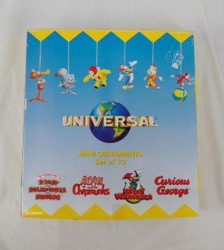 Universal Studios Miniature Ornaments Chipmunks Curious George Woody Woodpecker