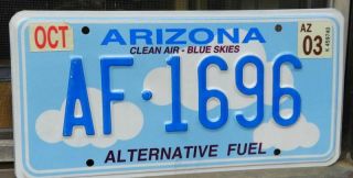 Arizona Alternative Fuel License Plate