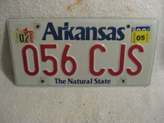 2005 Arkansas License Plate " The Natural State " 056 Cjs