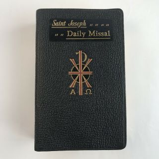 Vintage Catholic Book Saint Joseph Daily Missal 1961 Religion Prayer Some Latin