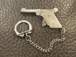 Vintage Mebetoys Luger Miniature Keychain Cap Gun Made Italy