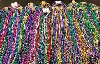36 Authentic Orleans Carnival Parade Throws Mardi Gras Beads (3 Dozen) Real