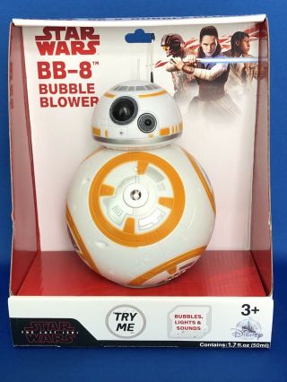 Disney Parks Bb - 8 Bubble Blower - Star Wars Last Jedi - Lights Sounds Nib