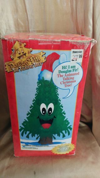 1996 Gemmy " Douglas Fir The Talking Christmas Tree " With Animated Mouth & Eyes