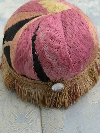 Large Vintage Handmade By Joyce Ames Victorian Style Hat Sew Lovely Pin Cushion