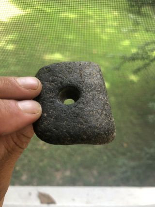 Stone Pendant Native American Artifact Ohio Relic Arrowhead Drilled