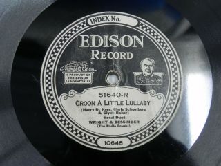 Edison Disc Record 51640 Croon A Little Lullaby/I ' m Sitting On Top Of The World 4