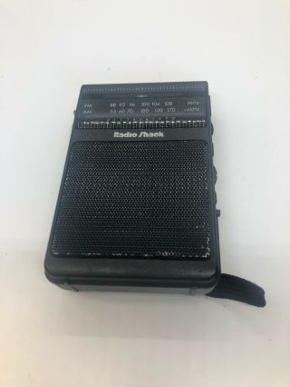 Vintage Radio Shack Model 12 - 725 Am Fm Pocket Battery Operated