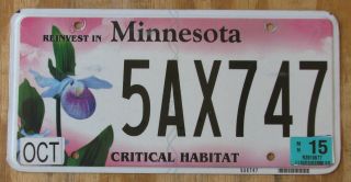 Minnesota Wild Flower License Plate Apr2015 5ax747