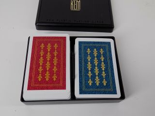 Kem Plastic Playing Cards Vintage,  2 Decks With Jokers And Re - Order Card