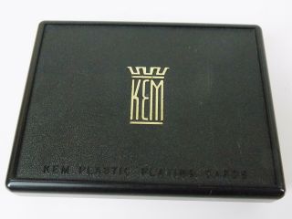 KEM Plastic Playing Cards Vintage,  2 decks with Jokers and Re - order card 2
