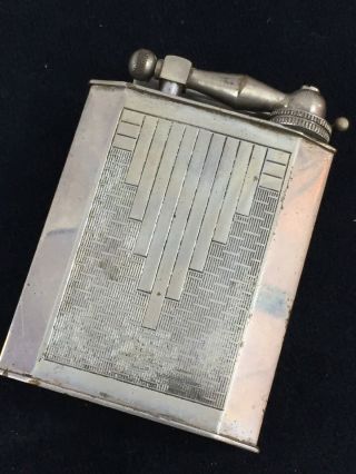 Vintage Fujiama Lift Arm Table Lighter With Art Deco Design & French Tax Stamp