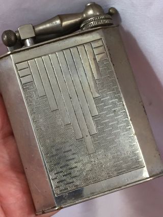 Vintage FUJIAMA Lift Arm Table Lighter With Art Deco Design & French Tax Stamp 3