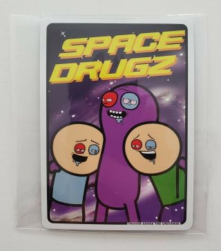 Trover Saves The Universe Space Drugz Joking Hazard Playing Card Pax East 2019