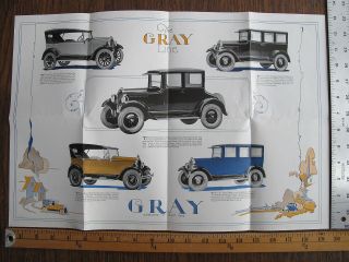 Wow 1925 Gray Automobile Dealer Stamp Sales Advertising Brochure Poster