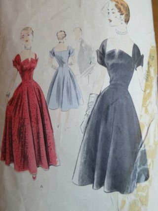Vogue Special Design S 4135 Vintage 1951 Dress Pattern Size 20 Bust 38 50s 1950s