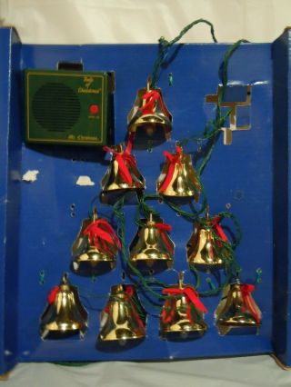 Vintage Mr.  Christmas Bells of Christmas Lighted Brass Musical Bells 2