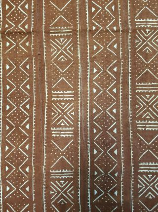 Authentic African Mud Cloth Fabric Handwoven 45 " X 68 "