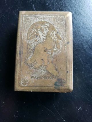 George Washington Bicentennial Match Tin 1732 - 1932 Very Rare