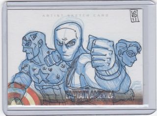 Upper Deck Captain America The First Avenger Sketch Captain America By Lord Mesa