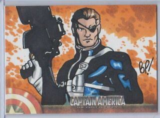 Upper Deck Captain America The First Avenger Sketch Nick Fury By Bill Pulkovski